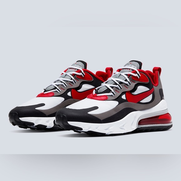 Nike Other - NIKE | Iron Grey & University Red Air Max 270 React Sneakers by Travis Scott
